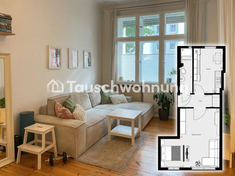 Tauschwohnung: 383 € kalt • 51 m² • 1,5 Zimmer Altbauwohnung • Beste Lage — photo 1